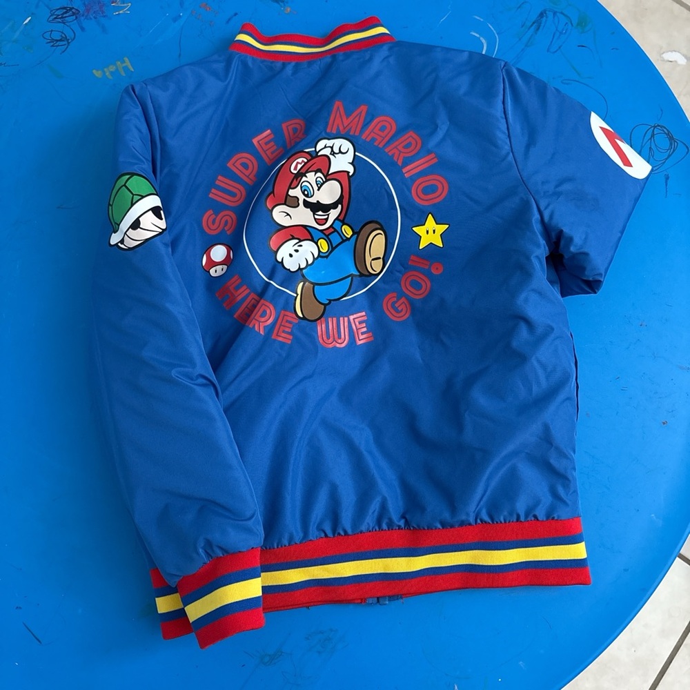 Super Mario Bomber Jacket |Nintendo Varsity style |Size 8 Juni | Colorfull retro - Picture 3 of 3